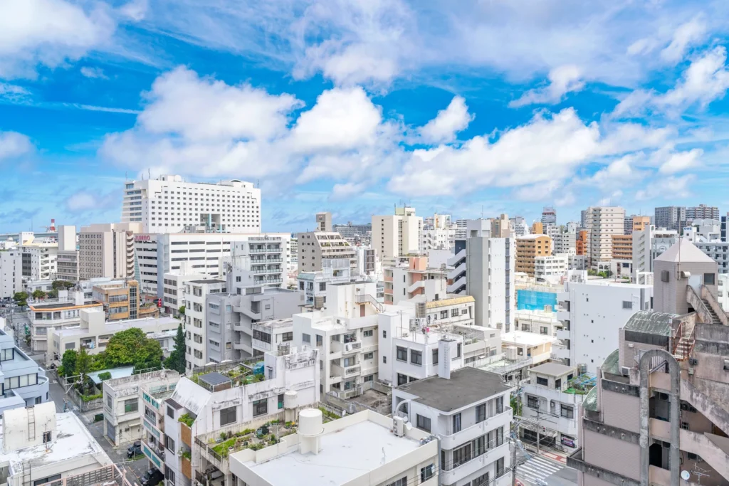 View from a high point in Miebashi on June 15, 2025, in Okinawa