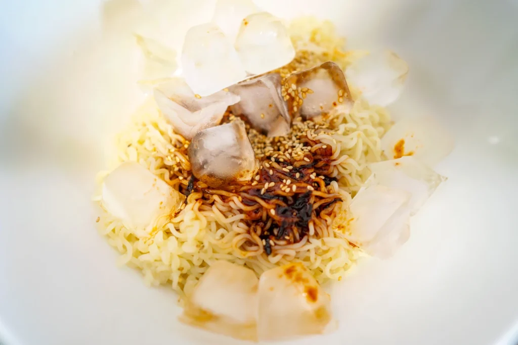 Korean-style bibim noodles for the heat on June 15, 2025, in Okinawa