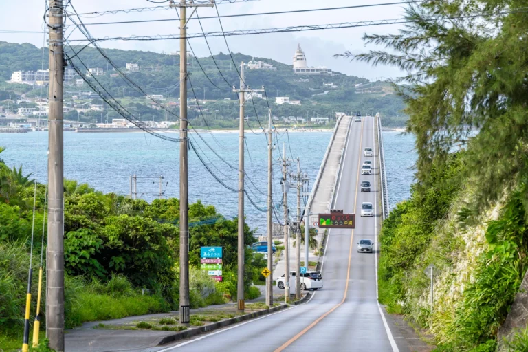 7月31日沖繩北部天氣 古宇利大橋遠景第二張