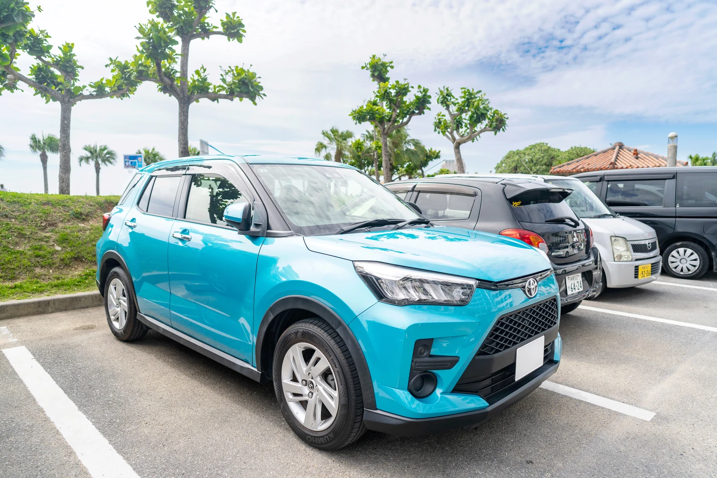 Okinawa Rent-a-Car Toyota Raize at the Parking Lot