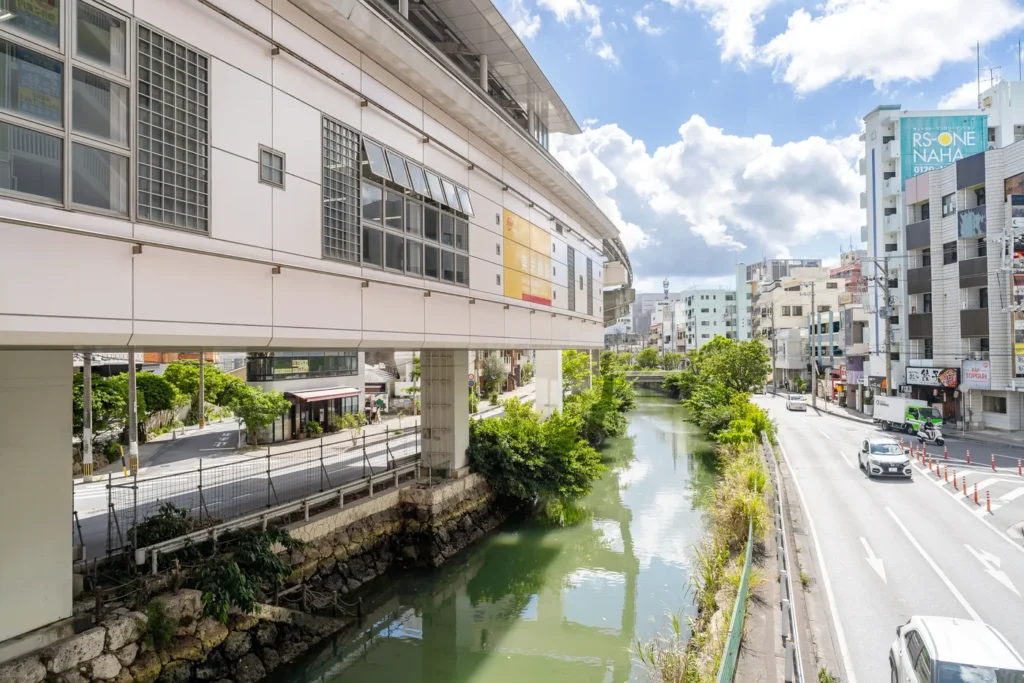 The water level of the Miebashi River viewed from Miebashi Station