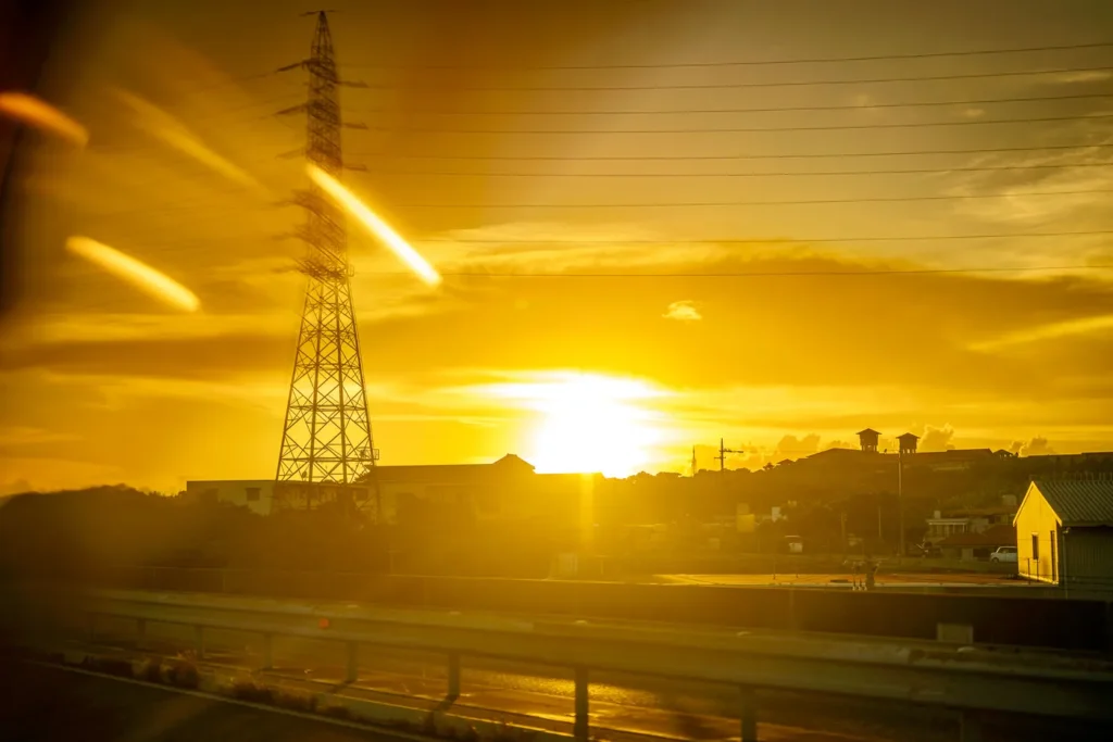 沖縄の夕焼けの姿