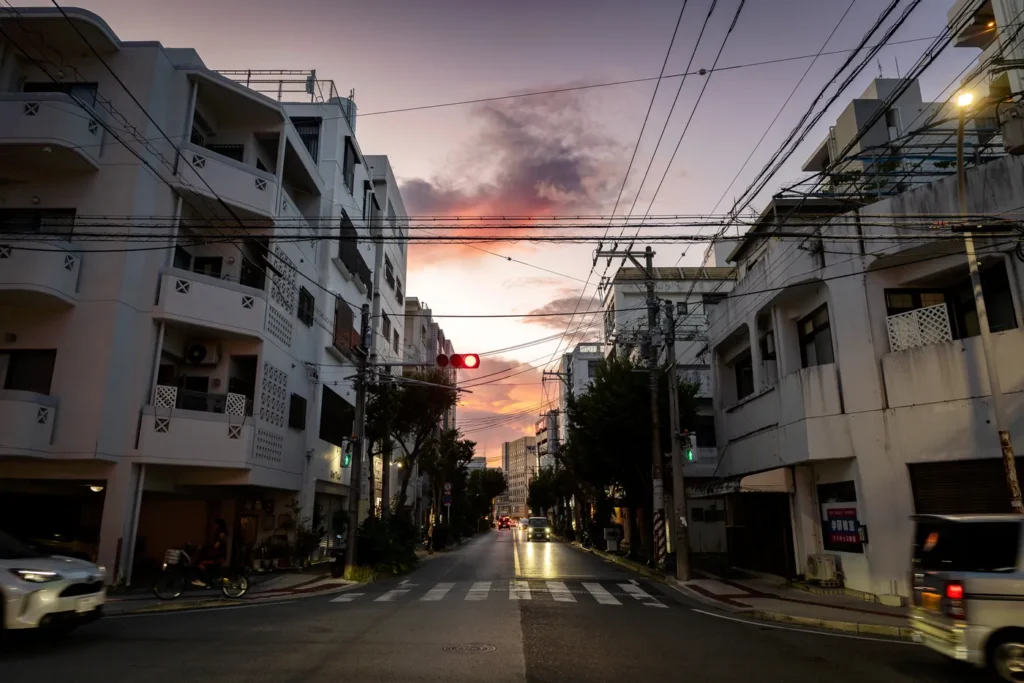 ミエバシの夕焼けの姿
