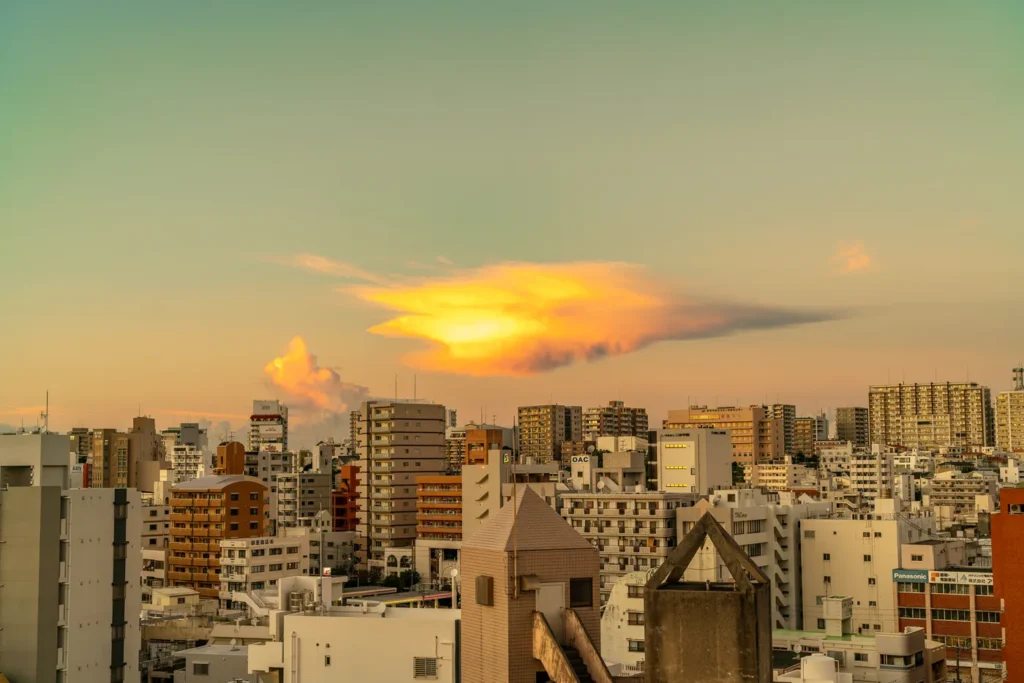 美荣桥的夕阳
