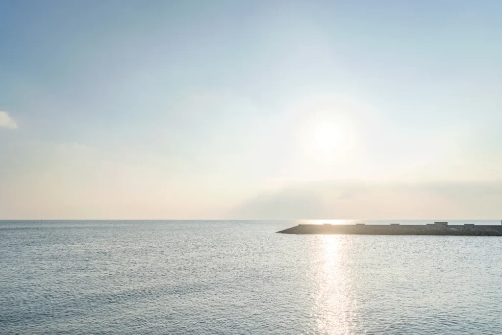 A sunset photo taken at Itoman Beach on the west coast of Okinawa