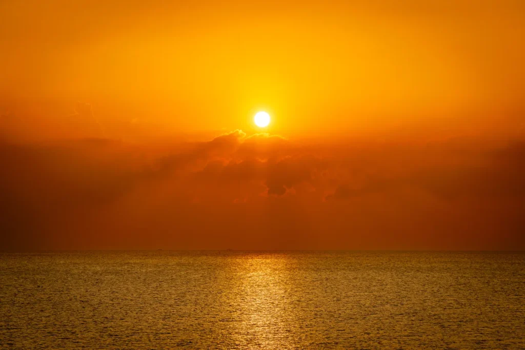 Okinawa Weather Sunset on 14th October 2025