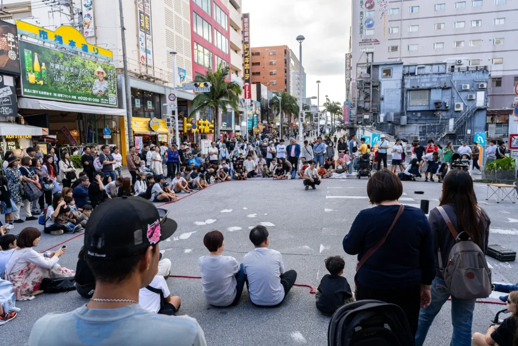 The Scene of Kokusai Street on Car-Free Day