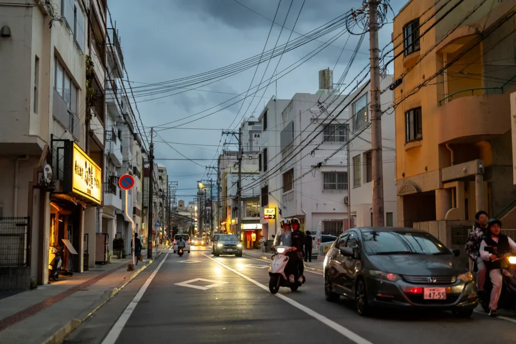 The evening view of Maejima, Okinawa