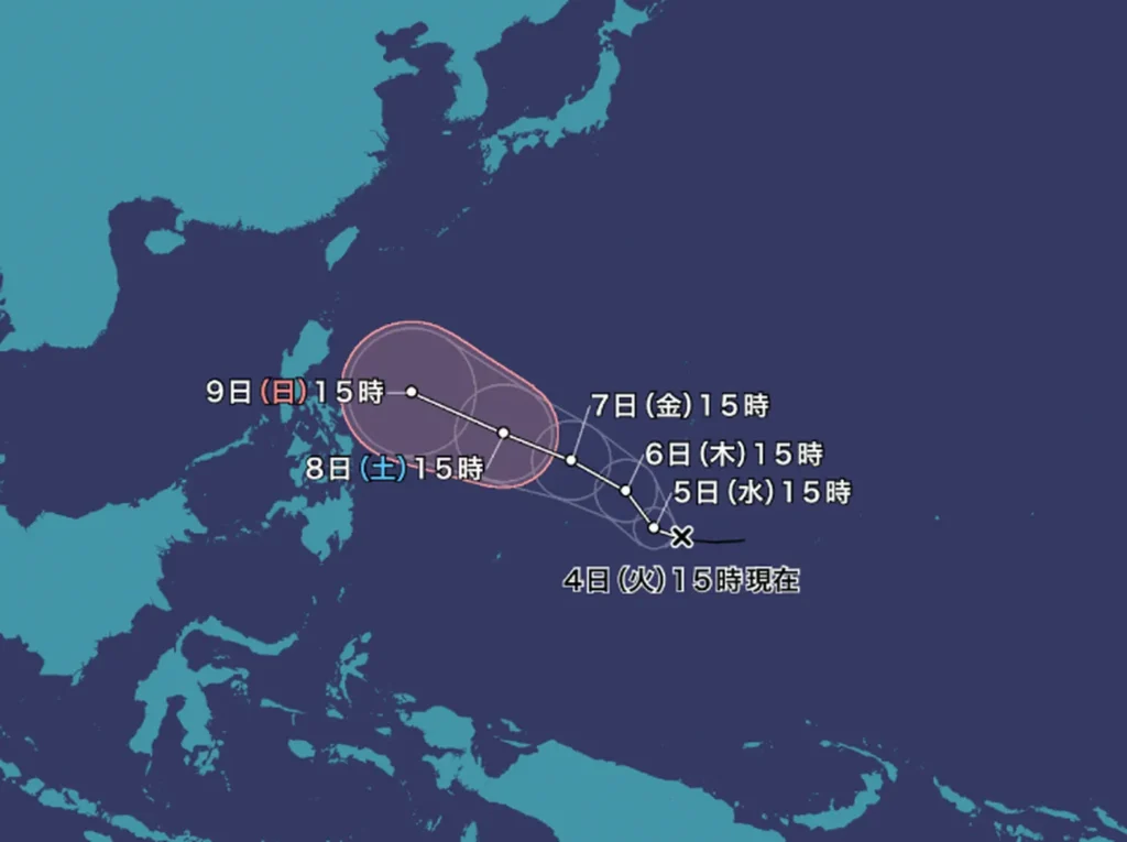 Expected Path of Typhoon No. 26